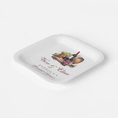 シャルキュテリーボードワイン&チーズブライダルシャワー ペーパープレート (傾斜あり)