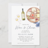 シャルキュテリーボードワイン&チーズブライダルシャワー 招待状 (正面)