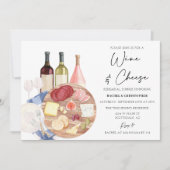 シャルキュテリーボードワイン&チーズリハーサルディナー 招待状 (正面)