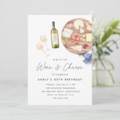 シャルキュテリーボードワイン&チーズ任意の大事な行事パーティー 招待状 (スタンド正面)