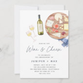 シャルキュテリーボードワイン&チーズ婚約パーティ 招待状 (正面)