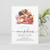 シャルキュテリーボードワイン&チーズ引っ越し祝いパーティーパーティー 招待状 (スタンド正面)