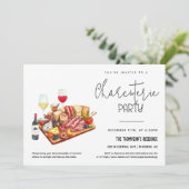 シャルキュテリーボード ワイン チーズ どんな時も パーティー 招待状 (スタンド正面)