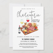 シャルキュテリーボード ワイン チーズ どんな行事のパーティーにも 招待状 (正面)