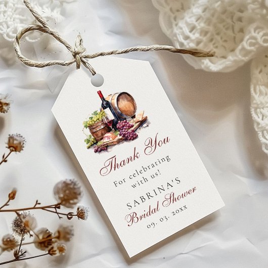 シャルキュテリーボード ワイン＆チーズ ブライダルシャワー ギフトタグ