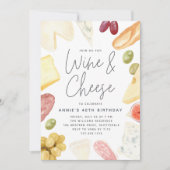 シャルキュテリーワイン&チーズ任意の大事な行事パーティー 招待状 (正面)