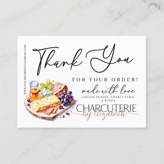 シャルキュテリー放牧会注文ありがとう 名刺 (正面)