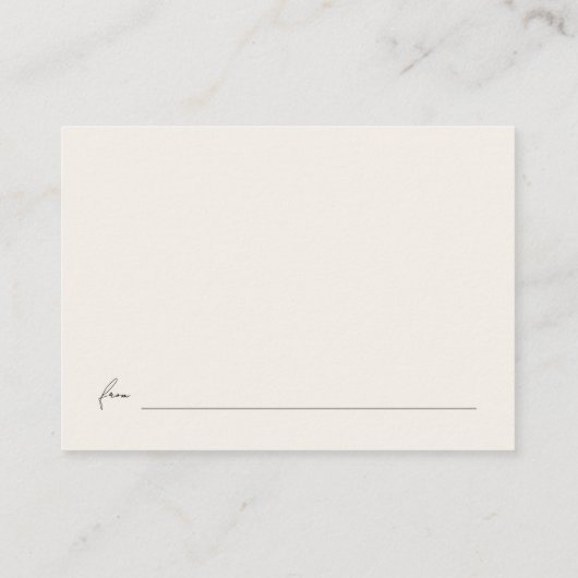 シャルキュテリー チェージディスプレイ シャワー ブライダルシャワー エンクロージャーカード (裏面)