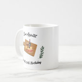 シャルキュテリー&ワインピクニック誕生日ホワイトマグカップ コーヒーマグカップ (正面左)