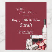 シャルキュテリー&ワイン50thバースデーパーティー ワインラベル (シングルラベル)