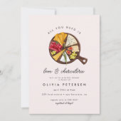 シャルキュテリー ワイン＆チーズ ブライダルシャワー 招待状 (正面)