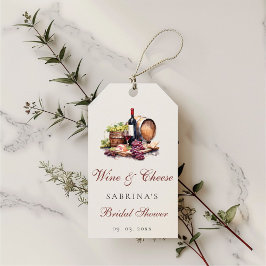 シャルキュトリーボード ワイン＆チーズ ブライダルシャワー ギフトタグ