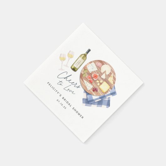 シャルキュトリーボード ワイン&チーズ 愛の乾杯 スタンダードカクテルナプキン (角)