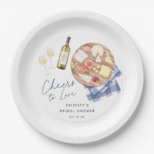シャルキュトリーボード ワイン＆チーズ 愛の乾杯 ペーパープレート (正面)