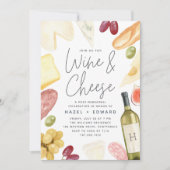 シャルキュトリー ワイン&チーズ リハーサル ディナー 招待状 (正面)