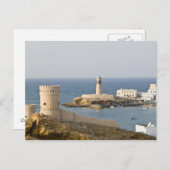 シャルキーヤ地方のオマーン、スール。アルアヤヒの塔 ポストカード (正面/裏面)