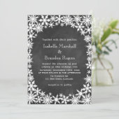 シャルクボードウィンターレース結婚式招待状 招待状 (スタンド正面)