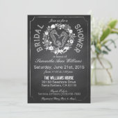 シャルクボードシーホースシーシェルズブライダルシャワー 招待状 (スタンド正面)