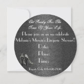 シャルクボードラウンドパジャマパーティの招待状 招待状 (裏面)