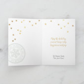 シャルクボード金ゴールドホリデーフォトクリスマスカード シーズンカード (内部)