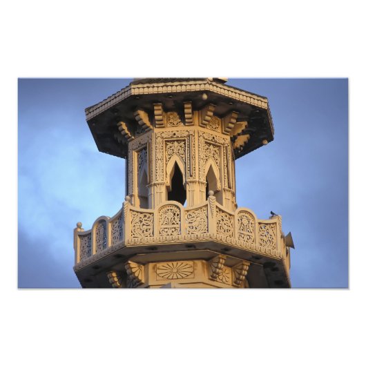 シャルジャ、アル=マジャラ・モスクのミナレット。 フォトプリント (正面)