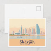 シャルジャ UAE パステル トラベル ポストカード (正面/裏面)