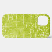 シャルトリューズ·グフェイクリーン·クロコダイル·レザー Case-Mate iPhoneケース (裏面 (横))