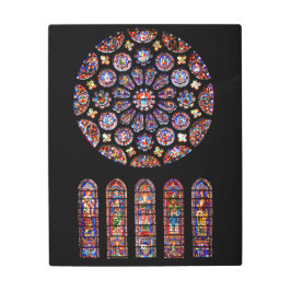 シャルトルのステンドグラス メタルプリント