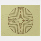 シャルトルの迷路の旧式なスタイル + あなたのアイディア フリースブランケット (正面(横))