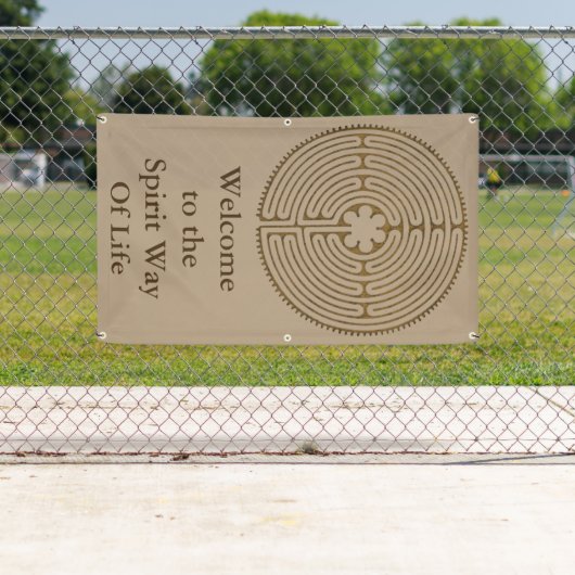 シャルトルの迷路の旧式なスタイル + あなたのアイディア 横断幕 (インサイチュ)