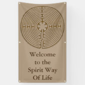 シャルトルの迷路の旧式なスタイル + あなたのアイディア 横断幕 (縦)