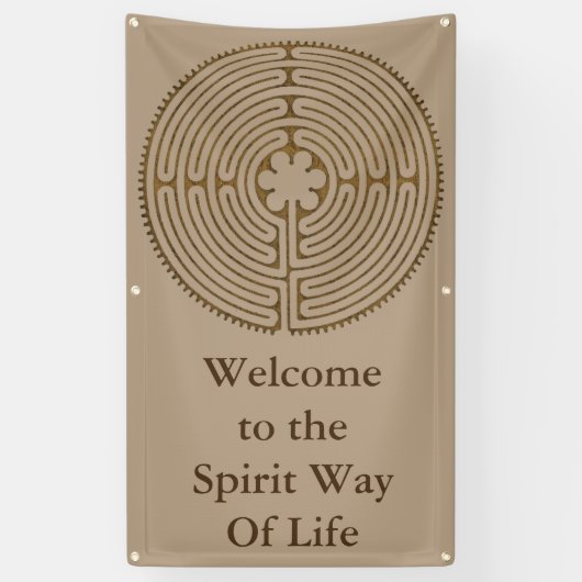 シャルトルの迷路の旧式なスタイル + あなたのアイディア 横断幕 (縦)