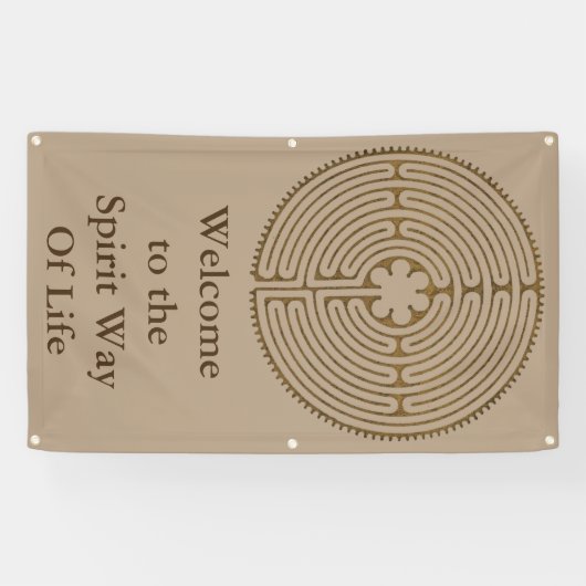 シャルトルの迷路の旧式なスタイル + あなたのアイディア 横断幕 (横)