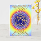 シャルトルの迷路の真珠ライト道の空白のなカード カード (黄色い花)