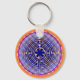 シャルトルの迷路の真珠ライト道Keychain キーホルダー