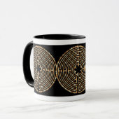 シャルトルの迷路の真珠暗い道のマグ マグカップ (正面左)