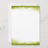 シャルトルグリーンの水彩画のようなエレガントでスイートな16歳の誕生日パーティー 招待状 (裏面)