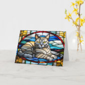 シャルトルーのステンドグラス カード (黄色い花)