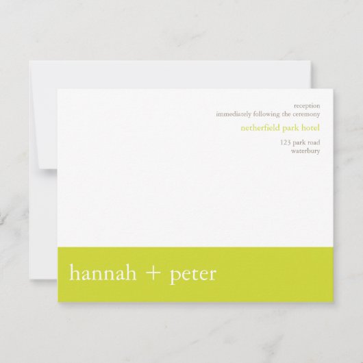 シャルトルーズのバナー :: レセプション招待状 招待状 (正面)