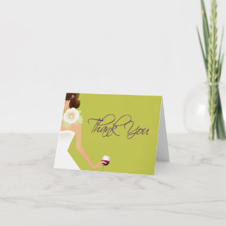 シャルトルーズのブライダルシャワーのワイン、ありがとうございます サンキューカード