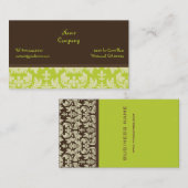 シャルトルーズダークチョコレートバロック壁紙 名刺 (正面/裏面)