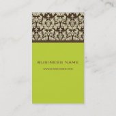 シャルトルーズダークチョコレートバロック壁紙 名刺 (裏面)