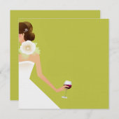 シャルトルーズブライダルシャワーワイン招待状 招待状 (正面/裏面)