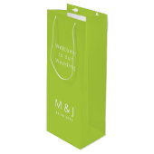 シャルトルーズホワイトモノグラムウェディングサンキューノート ワインギフトバッグ (正面アングル)