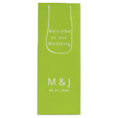 シャルトルーズホワイトモノグラムウェディングサンキューノート ワインギフトバッグ (正面)