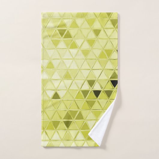 シャルトルー結婚ズグリーンズモザイクタイル ハンドタオル (ハンドタオル)
