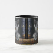 シャルトルー+子猫と本の陶器コーヒーカップ マグカップ (中央)