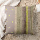 シャルトル ストライプとポルカドットスロー枕 クッション (ブランケット)