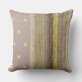 シャルトル ストライプとポルカドットスロー枕 クッション