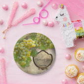 シャルドネブドウ畑サインヴィンテージウェディング ペーパープレート (パーティー)